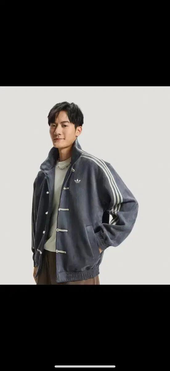 중국 아디다스 KR0295 뉴 차이니즈 스타일 트랙탑 그레이