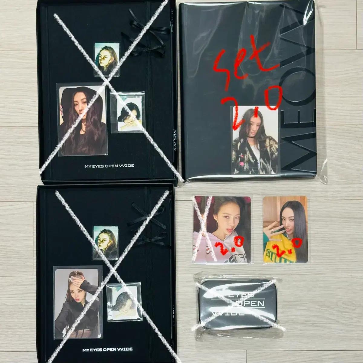 미야오 MEOVV 팝업스토어 굿즈 노트 5만원 특전 포토카드 양도