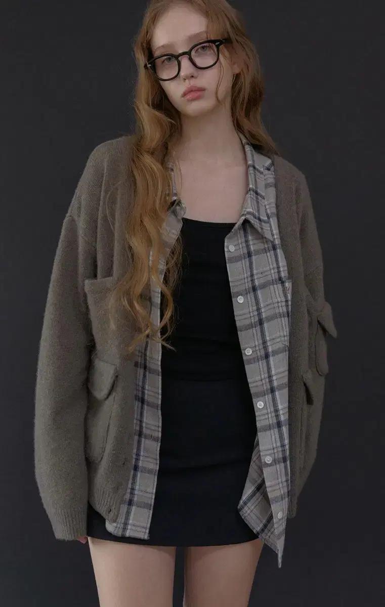 [새상품] 헤더먼트 grandpa lambs wool cardigan