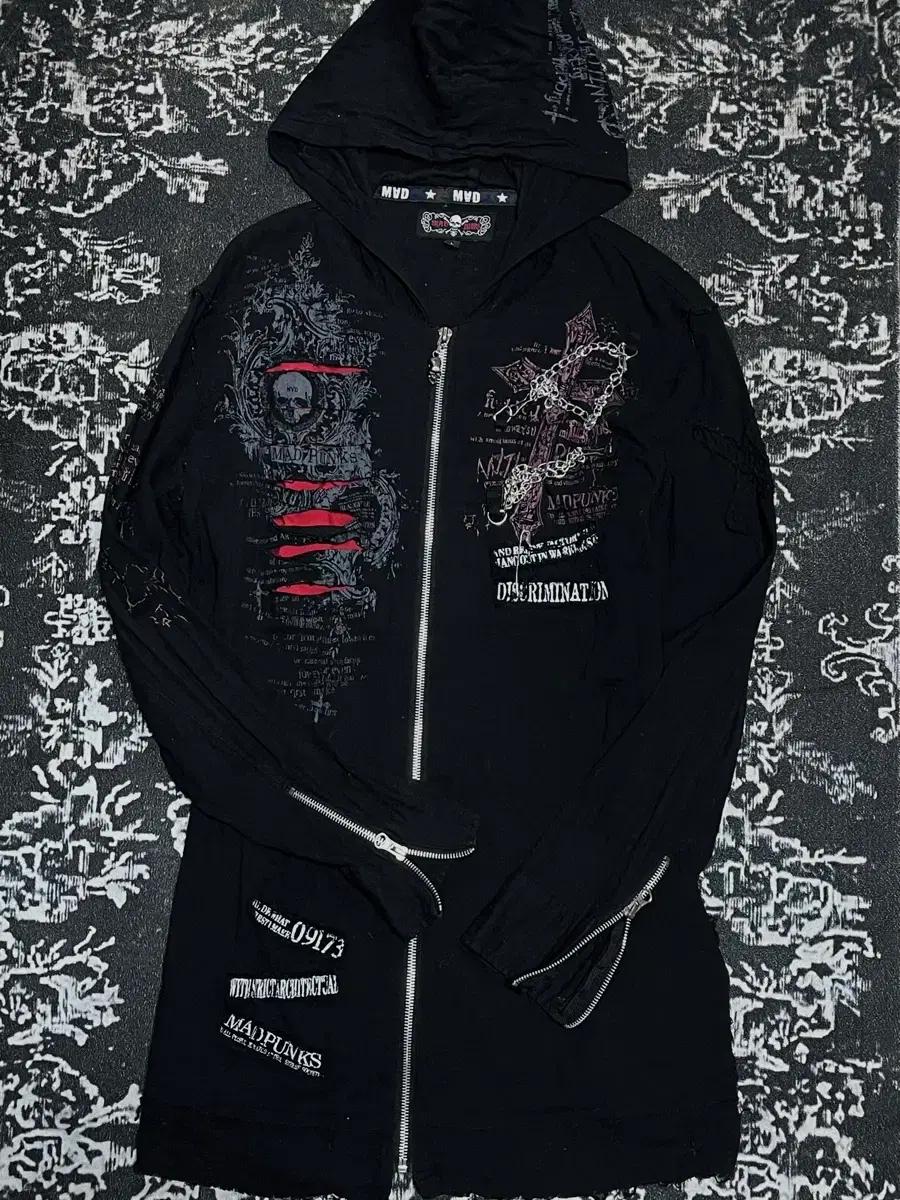 Mad Punk chain hooded zip-up L