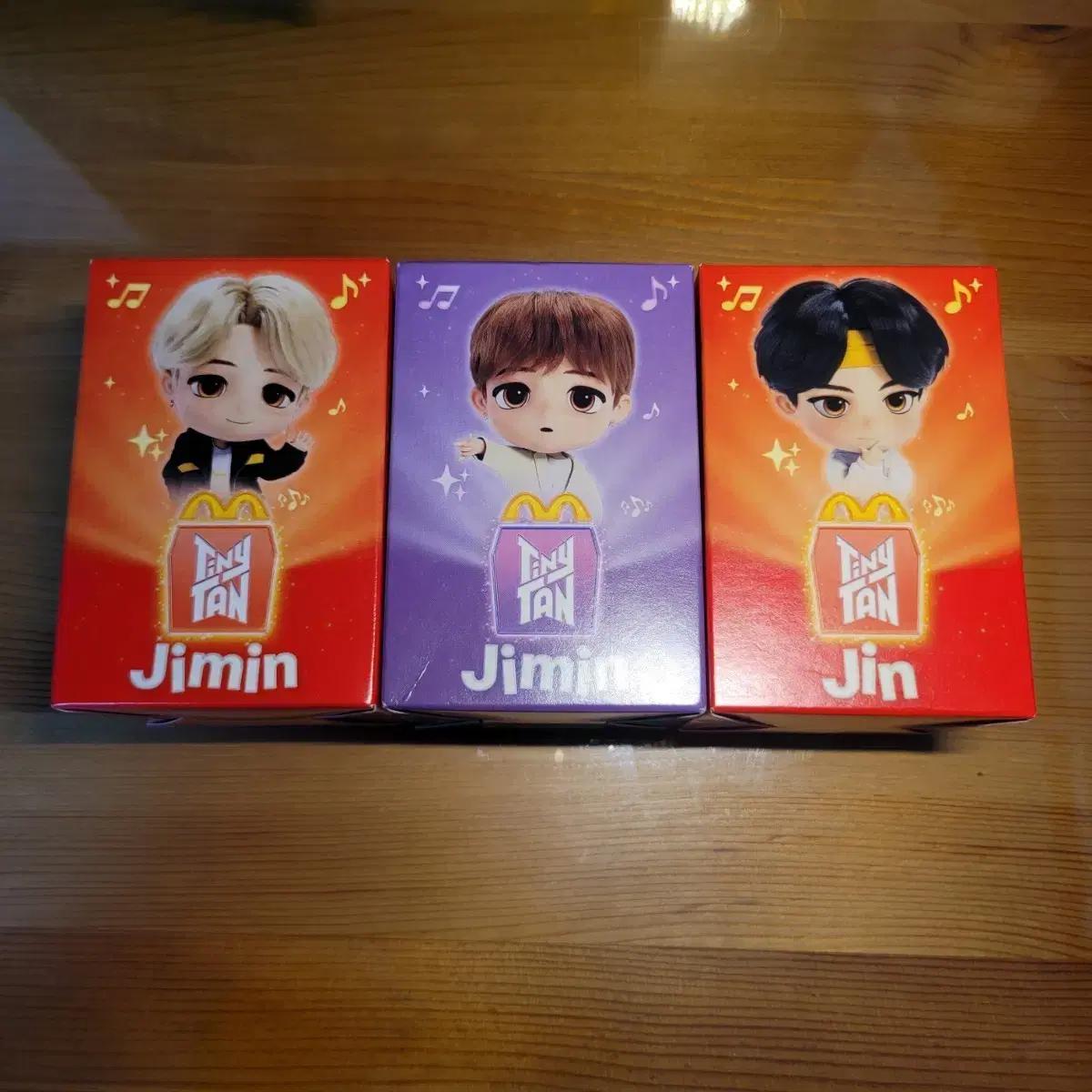 맥도날드 BTS 방탄 TinyTAN 피규어 지민 진