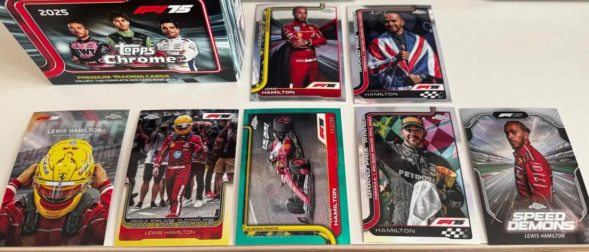 Topps Chrome 탑스 크롬 F1 루이스 해밀턴 카드 7장 일괄