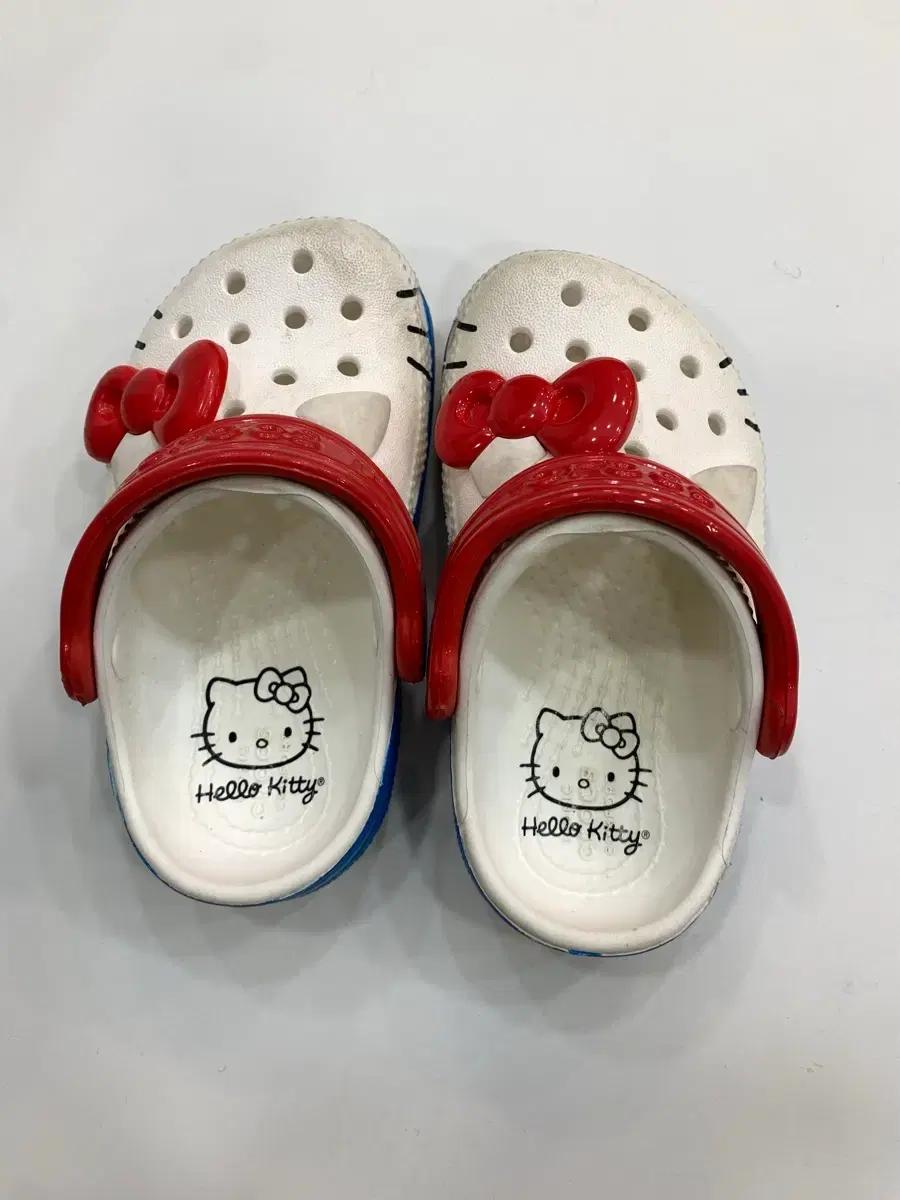 헬로키티 아동용 크록스 화이트/레드