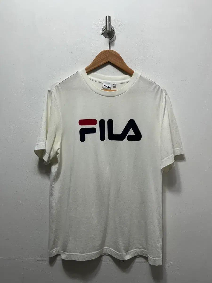 휠라 FILA 로고 반팔 티셔츠 화이트 XL