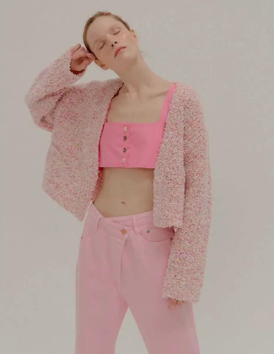 EENK 잉크 포비 숏 니티드 가디건 멀티