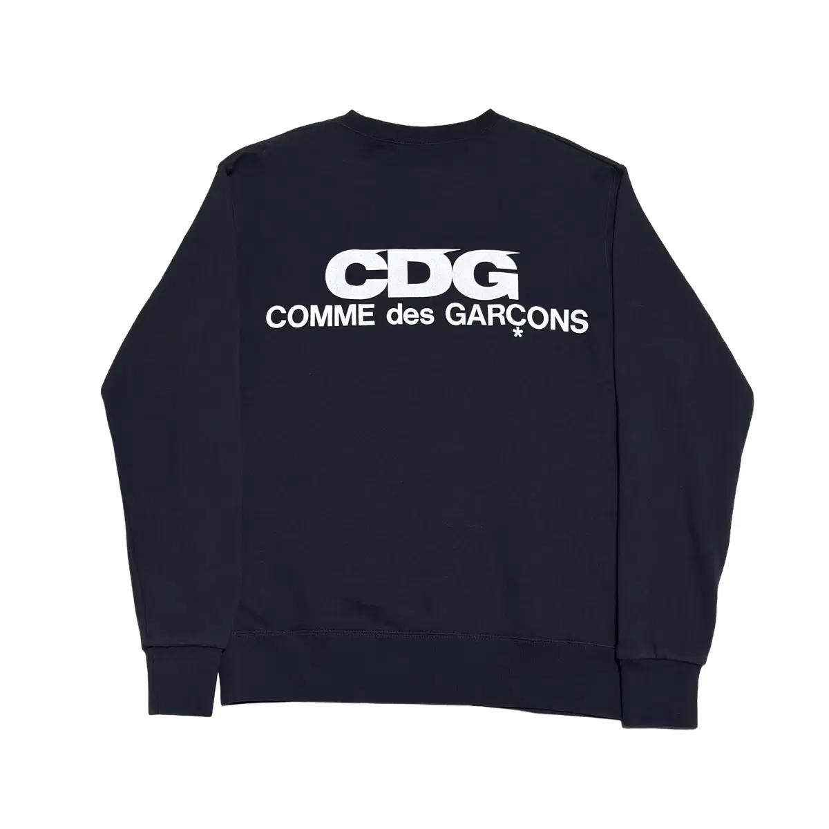 M 꼼데가르송 CDG 로고 네이비 맨투맨