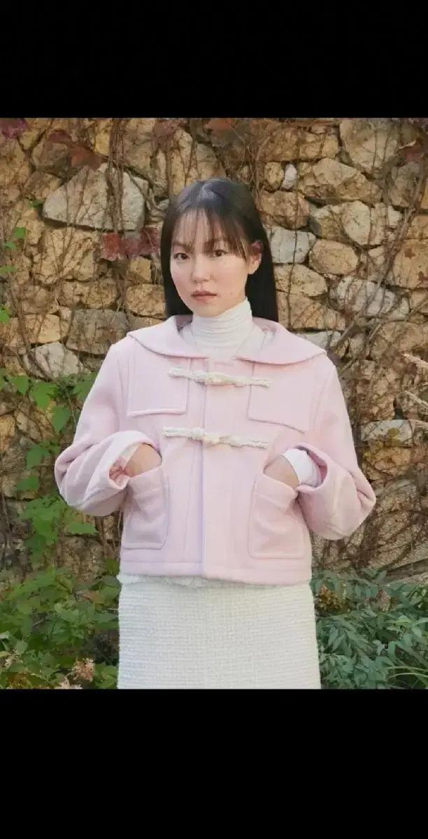마가린핑거스 핑크 더플 세일러 떡볶이 코트