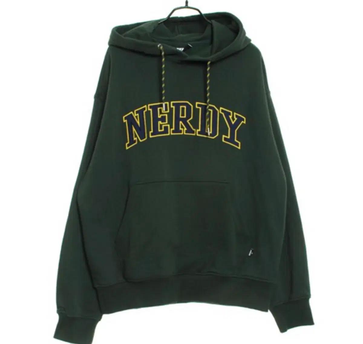 널디 NERDY 그린 후드티