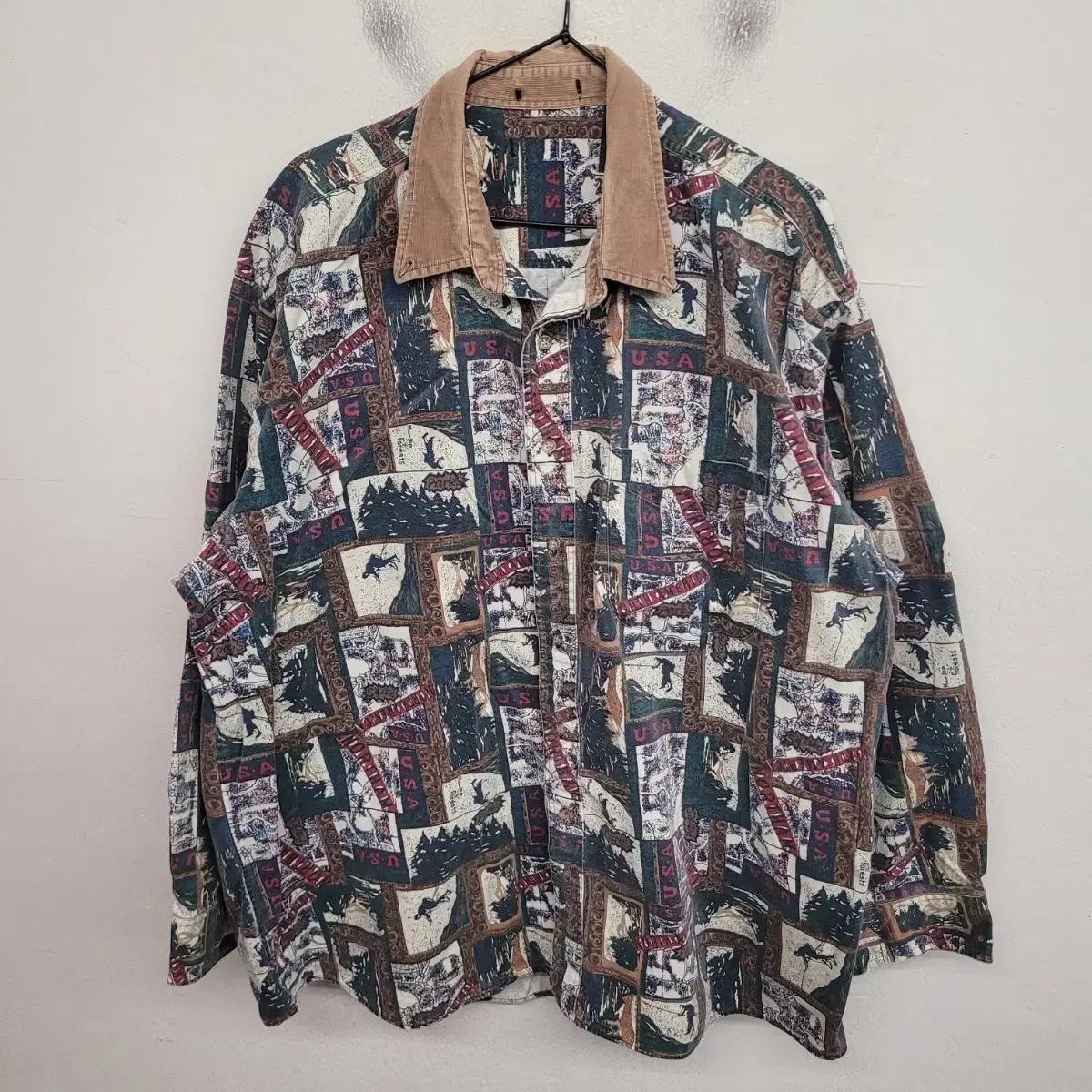 [115/3XL] 네이티브 패턴 셔츠 (USA)