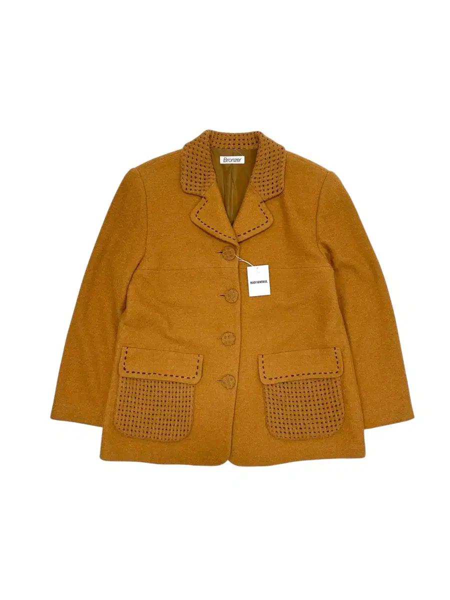 Bronzer Punching Detail Wool Jacket