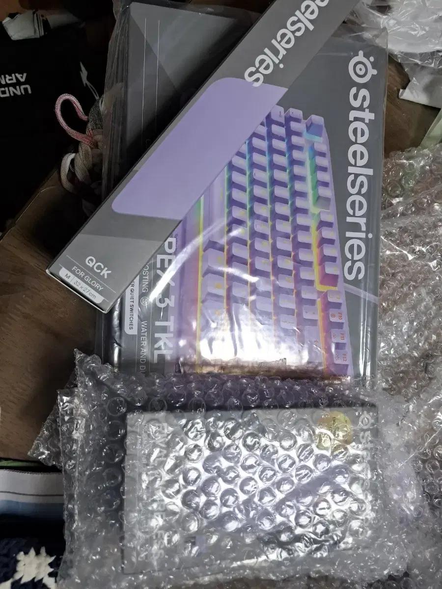 스틸시리즈 apex 3, tkl rival 3 wireless+QCK패드
