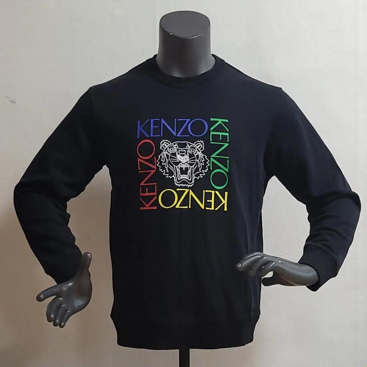 KENZO 겐조 블랙 타이거 맨투맨 티셔츠