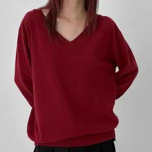 (반택포) 블랙업 버건디 니트