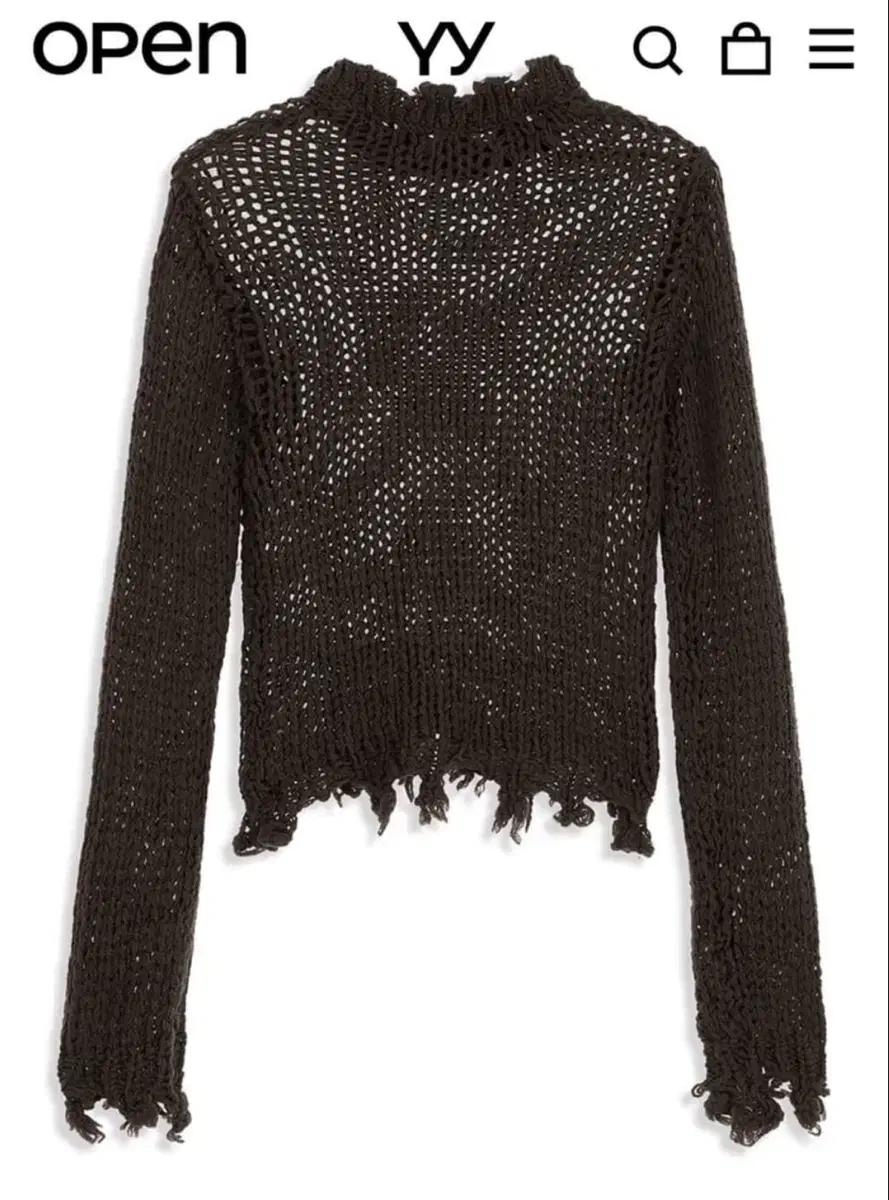오픈와이와이 Distressed Crop Knit