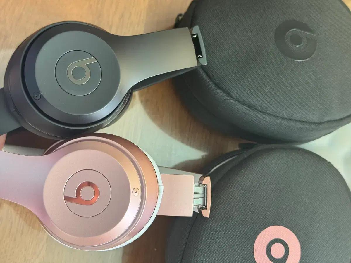 Beats Solo 헤드폰 로즈골드/블랙