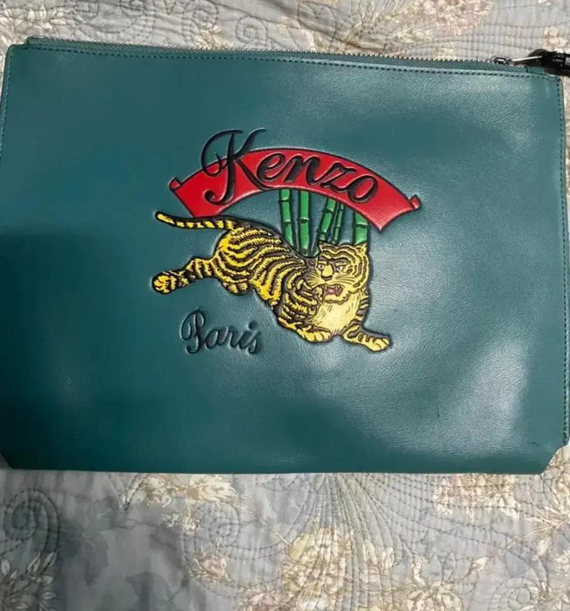 KENZO 겐조 타이거 클러치백 에메랄드