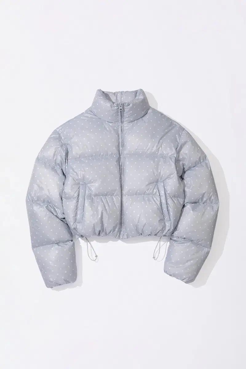스컬프터 Polka Cropped Puffer Down Baby Blue