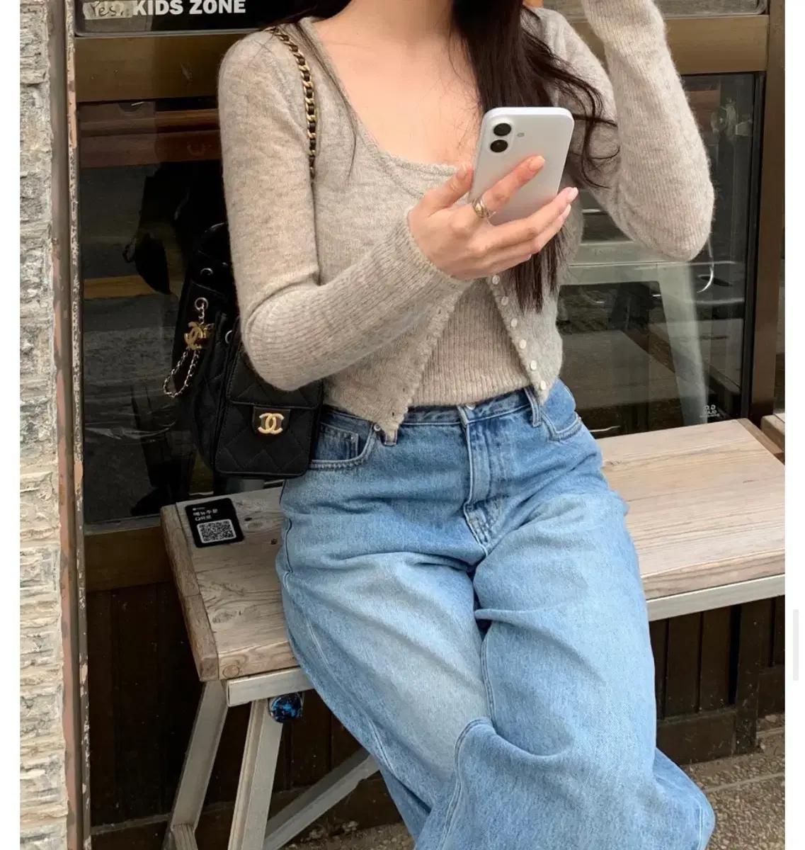 (구해요) 온트 mellow bustier & cardigan grey