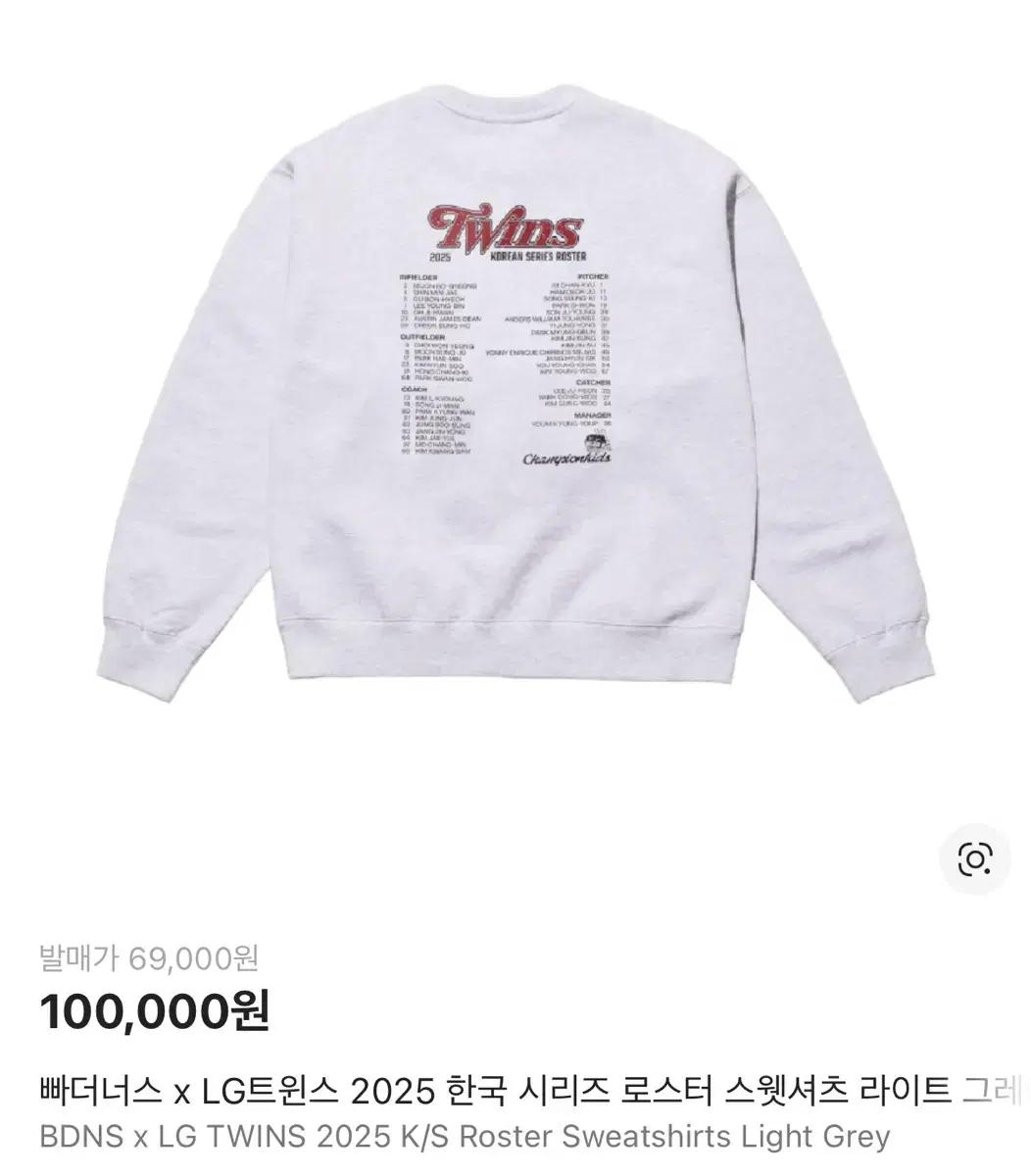 빠더너스 LG트윈스 2025 로스터 맨투맨