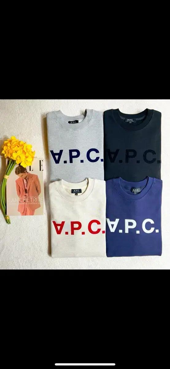 A.P.C. V.P.C 로고 맨투맨 티셔츠