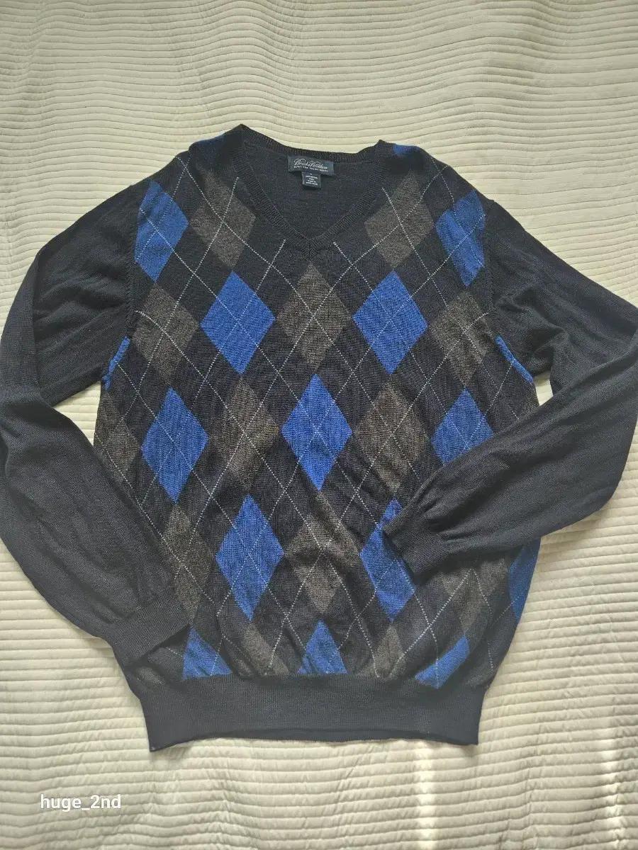 Brooks Brothers 이탈리안 메리노울 V넥니트