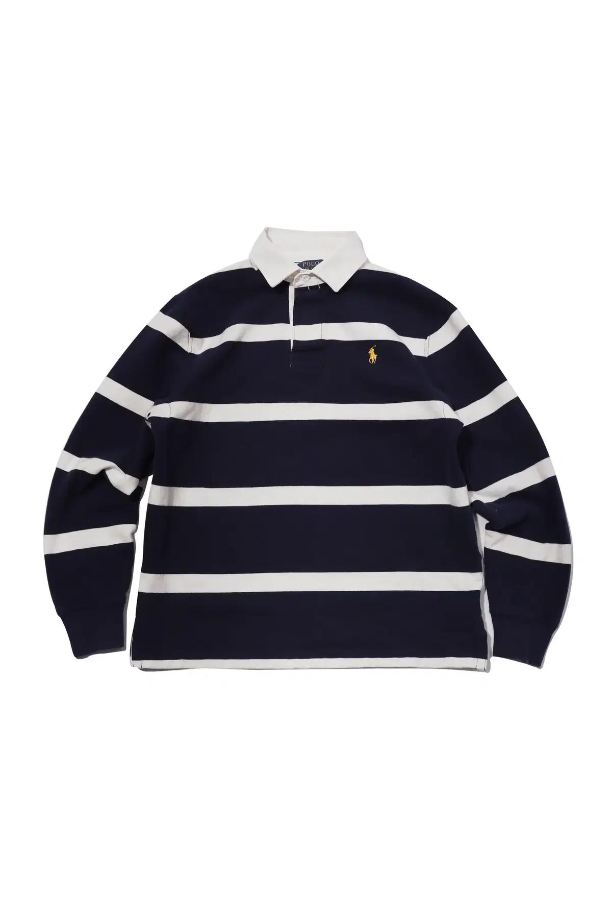 POLO RALPH LAUREN 기모 단가라 럭비 티셔츠 women M