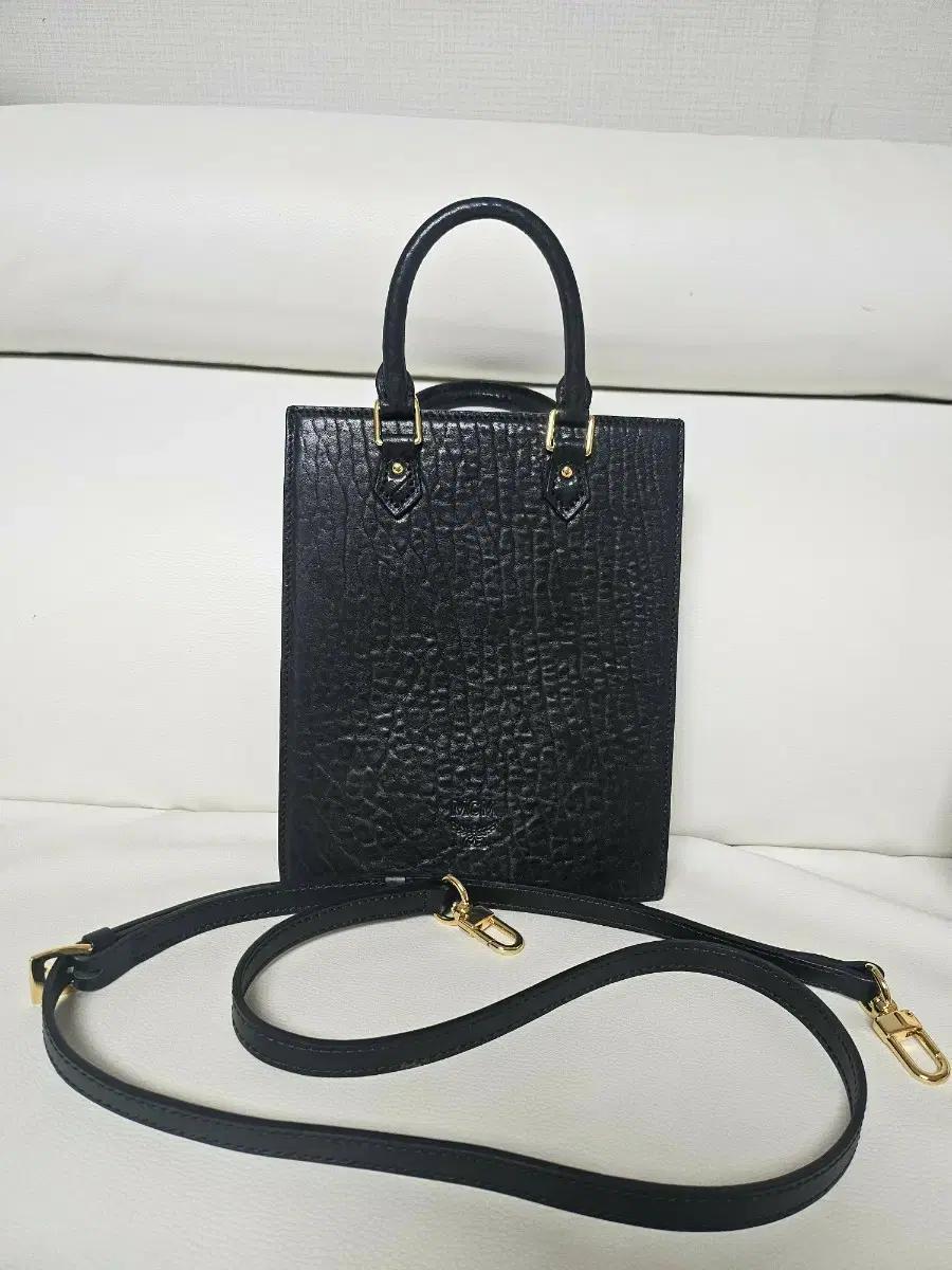 정품)))MCM 블랙 미니 토트백
