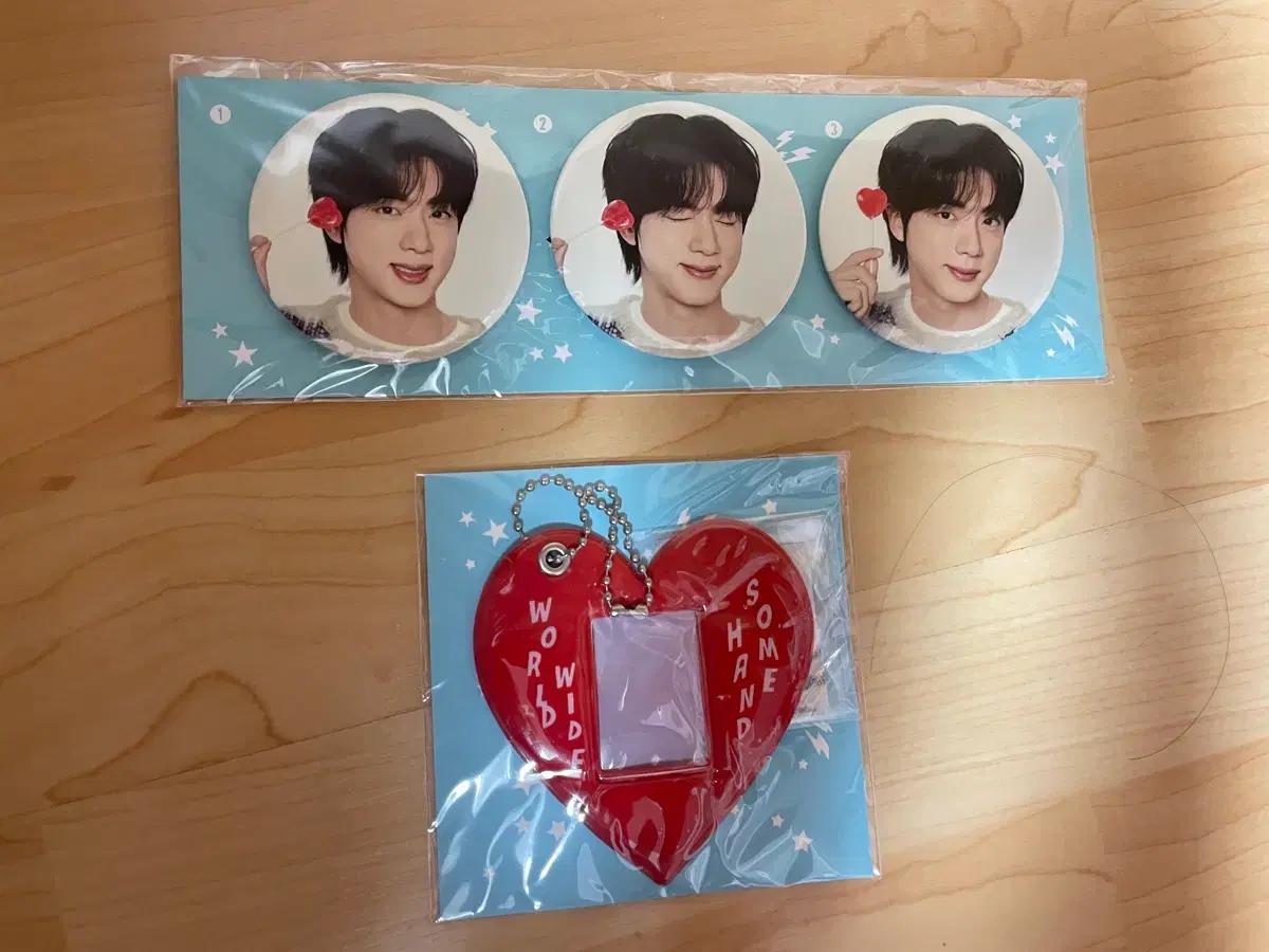 BTS 방탄 진 JIN 석진 런석진 캔뱃지+아이디 포토홀더