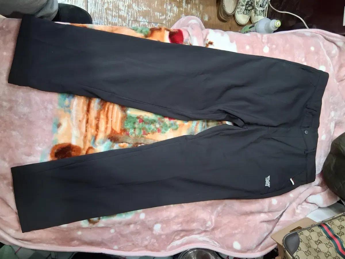 PXG 블랙 남성 골프 기모 바지