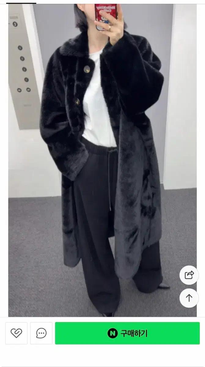 헬더 에코  밍크퍼 롱코트