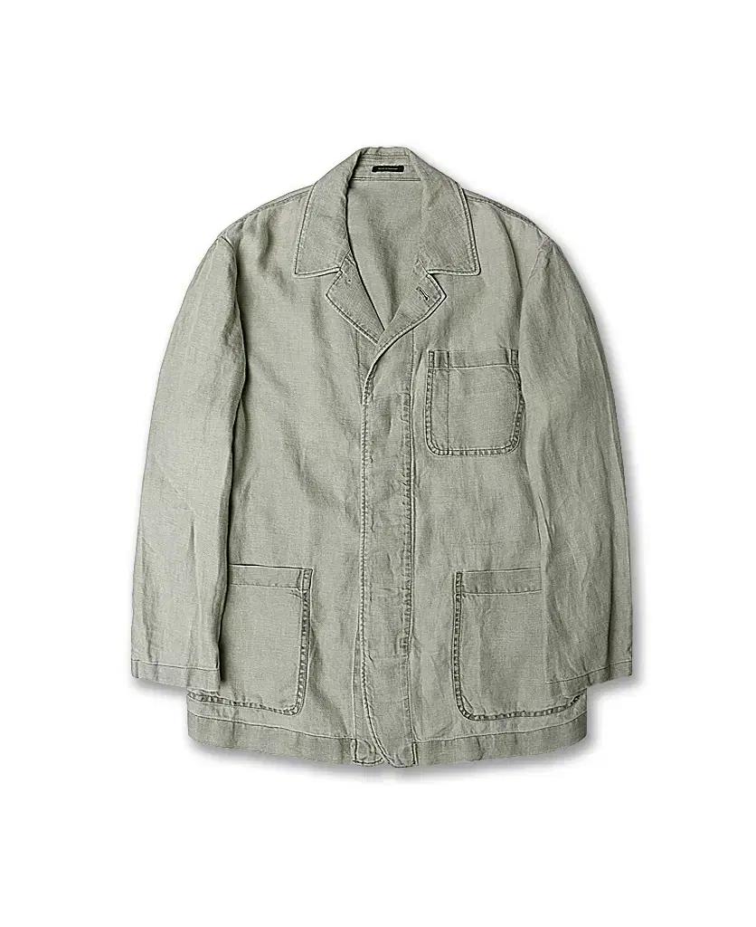 마시모두띠 [Massimo Dutti] 피그먼트 워싱 린넨 히든버튼 자켓