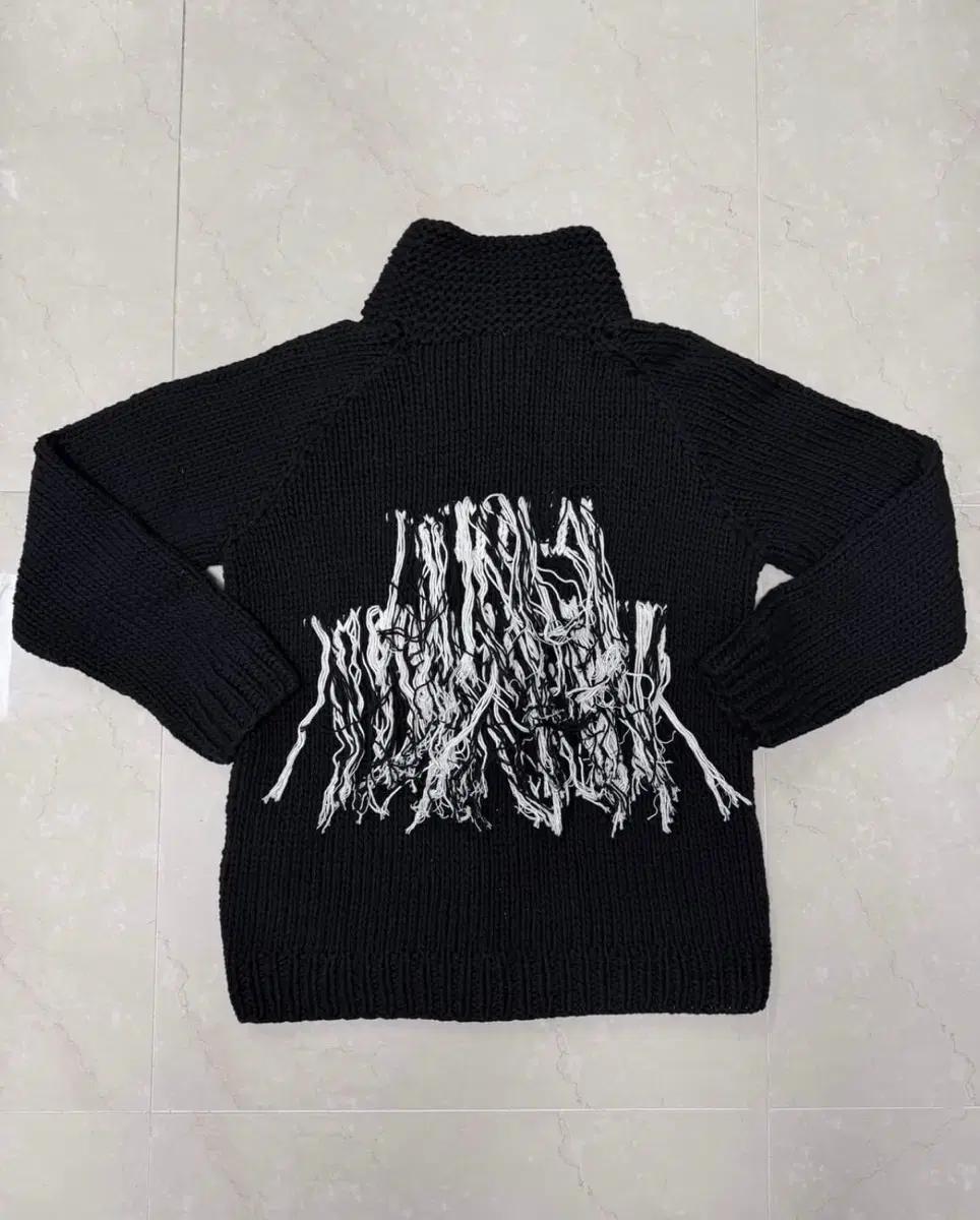 Yohji yamamoto pour homme 백로고 프린지 가디건