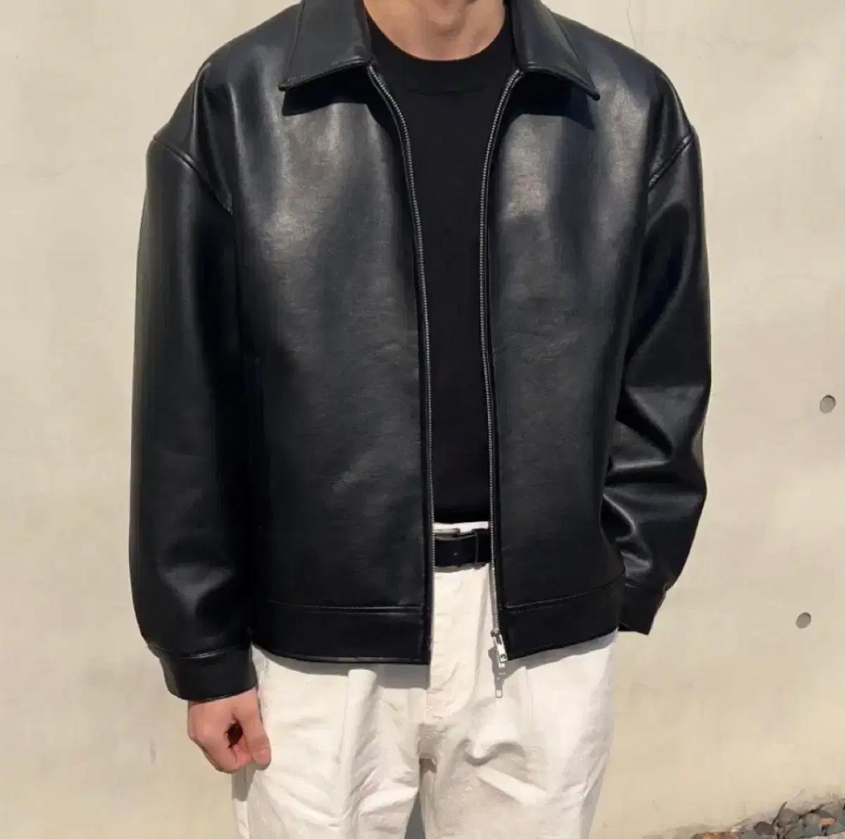 가죽 자켓 블랙 2XL(110-115)사이즈 판매합니다.[새상품]