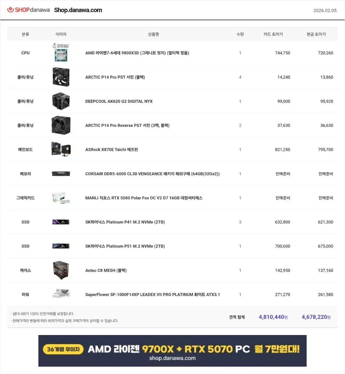 9800x3d 5080 ssd8tb cl30 6000