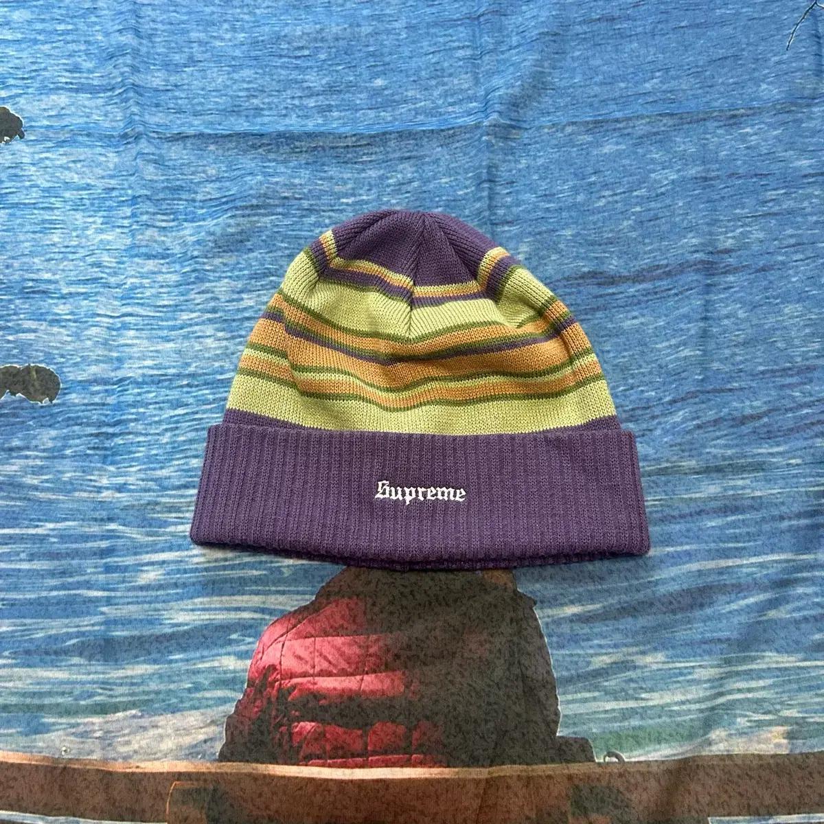 Supreme Stripe Knit Beanie