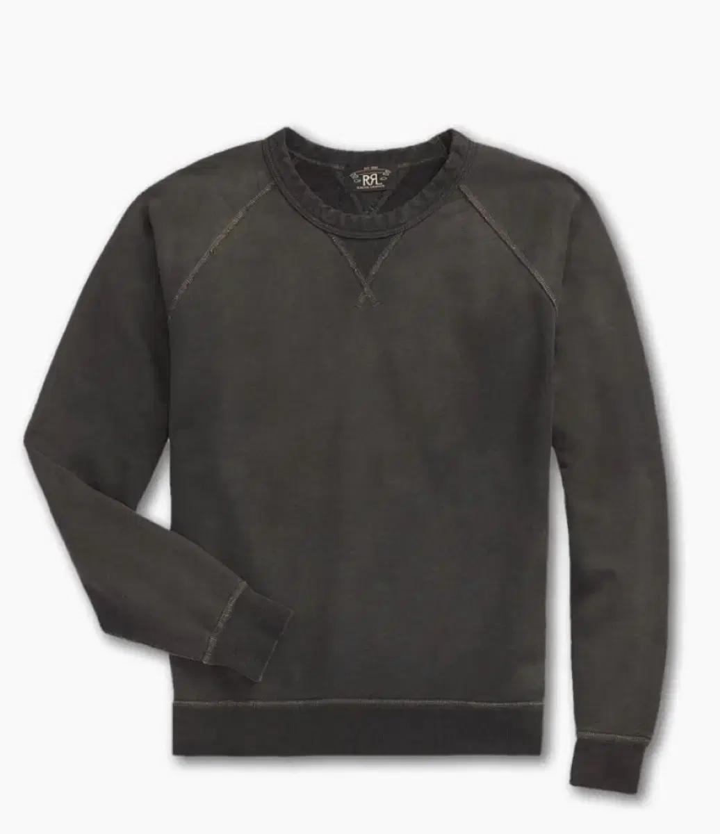 RRL 더블알엘 가먼트다이 프렌치 테리 스웻셔츠 블랙 인디고 XL