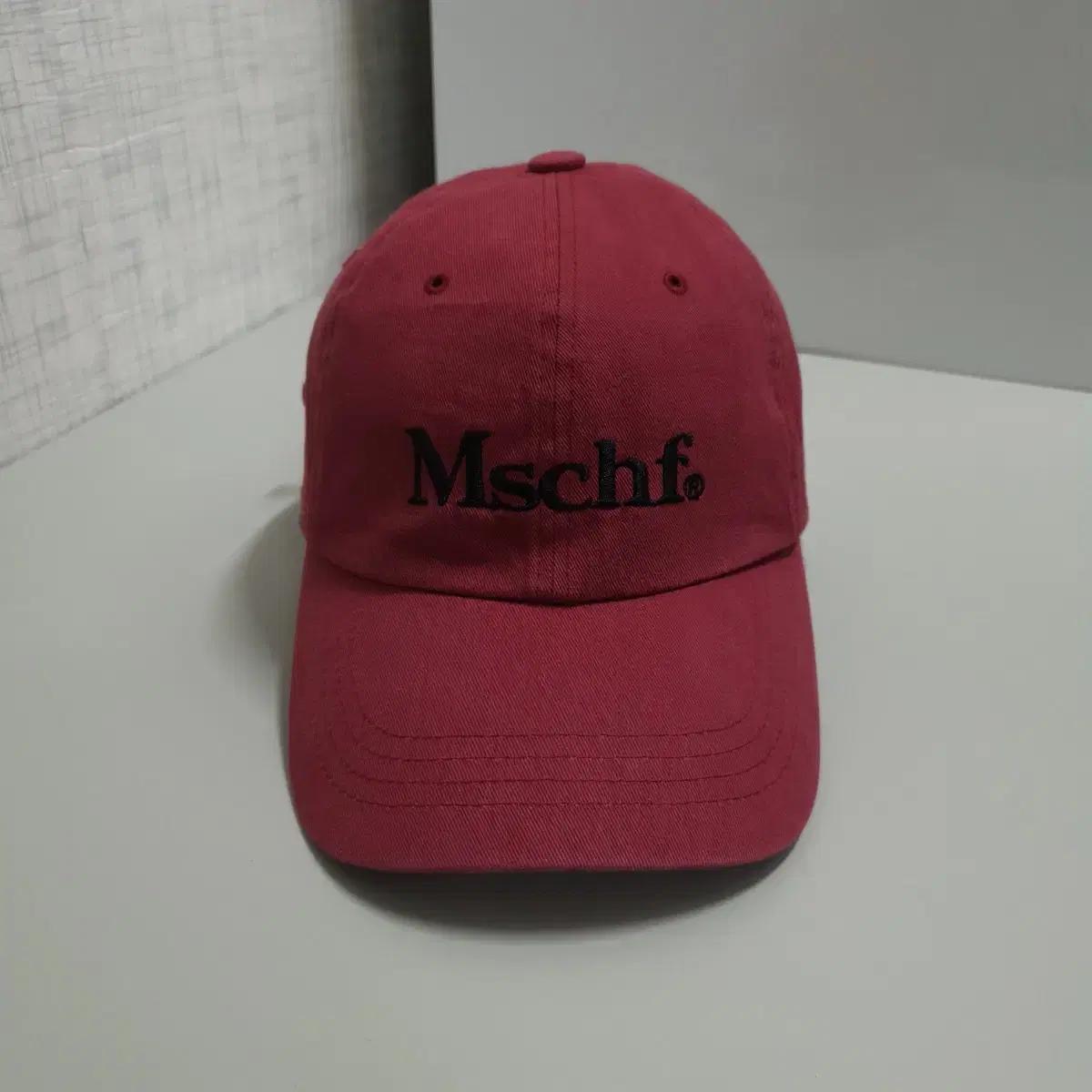 OS) 미스치프 Mschf 자수 로고 볼캡 모자 버건디 희귀