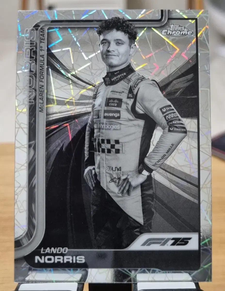 2025 F1 탑스 크롬 랜도 노리스 레이저 카드