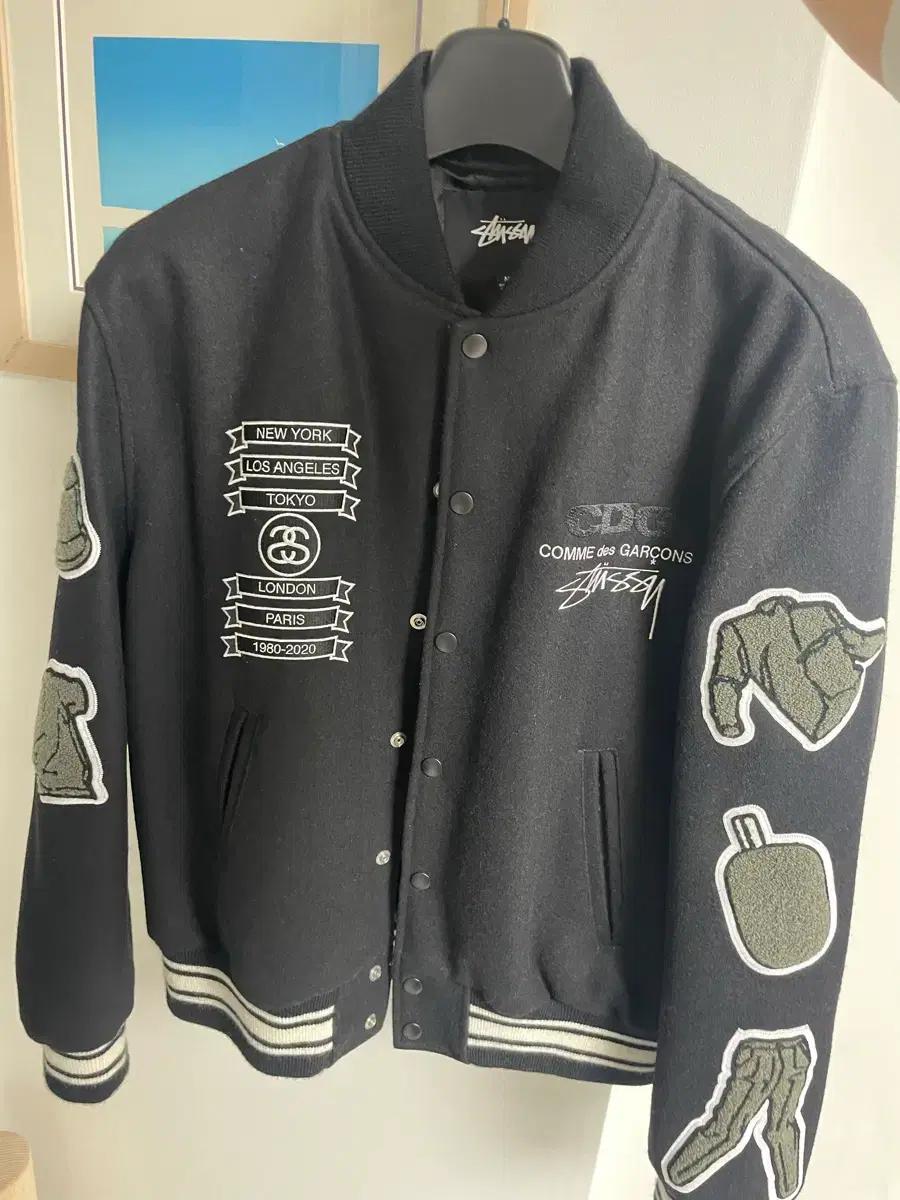 스투시 x CDG 바시티자켓 M