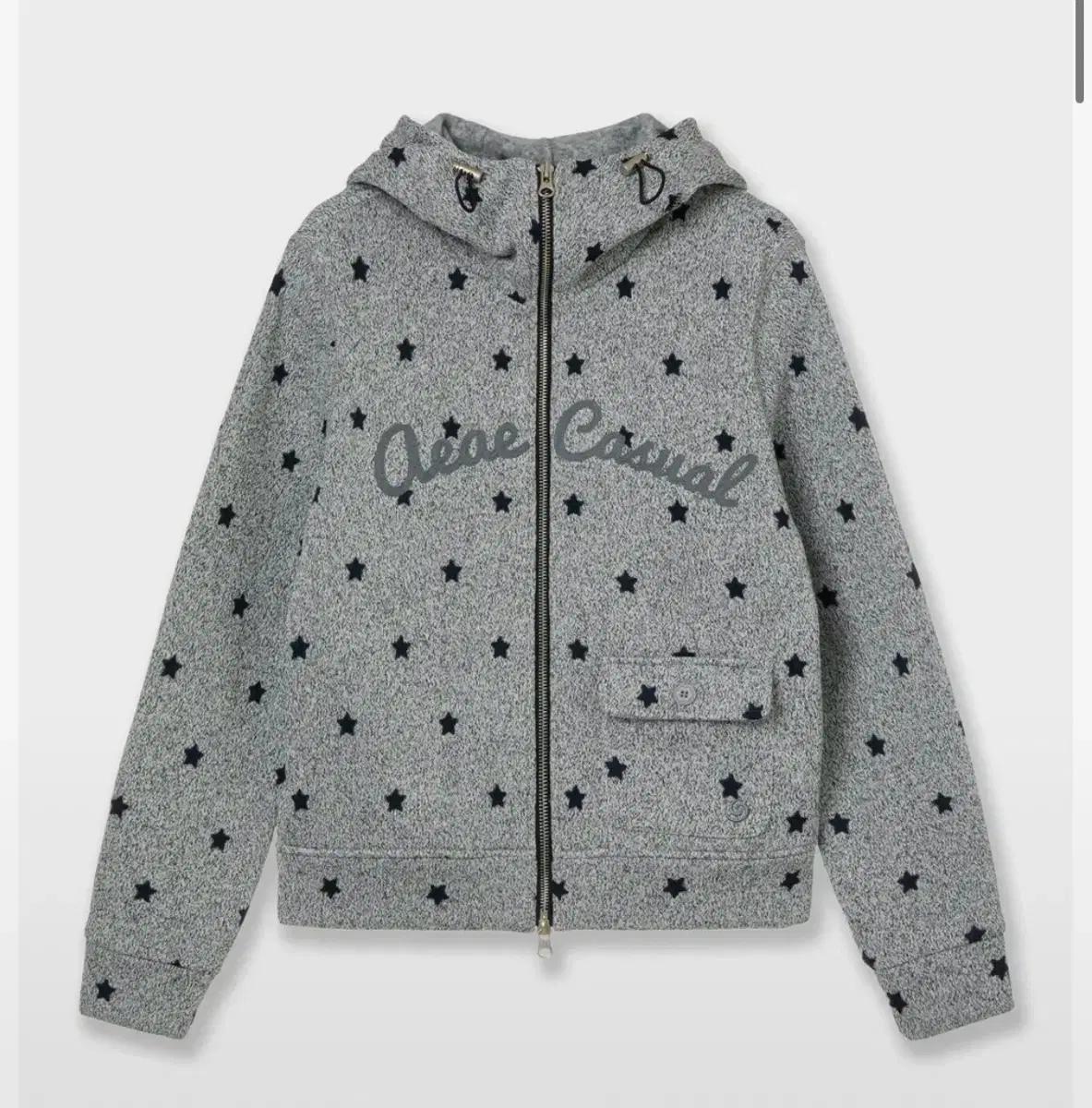 에이이에이이 STAR HIGH NECK ZIP UP (GREY)