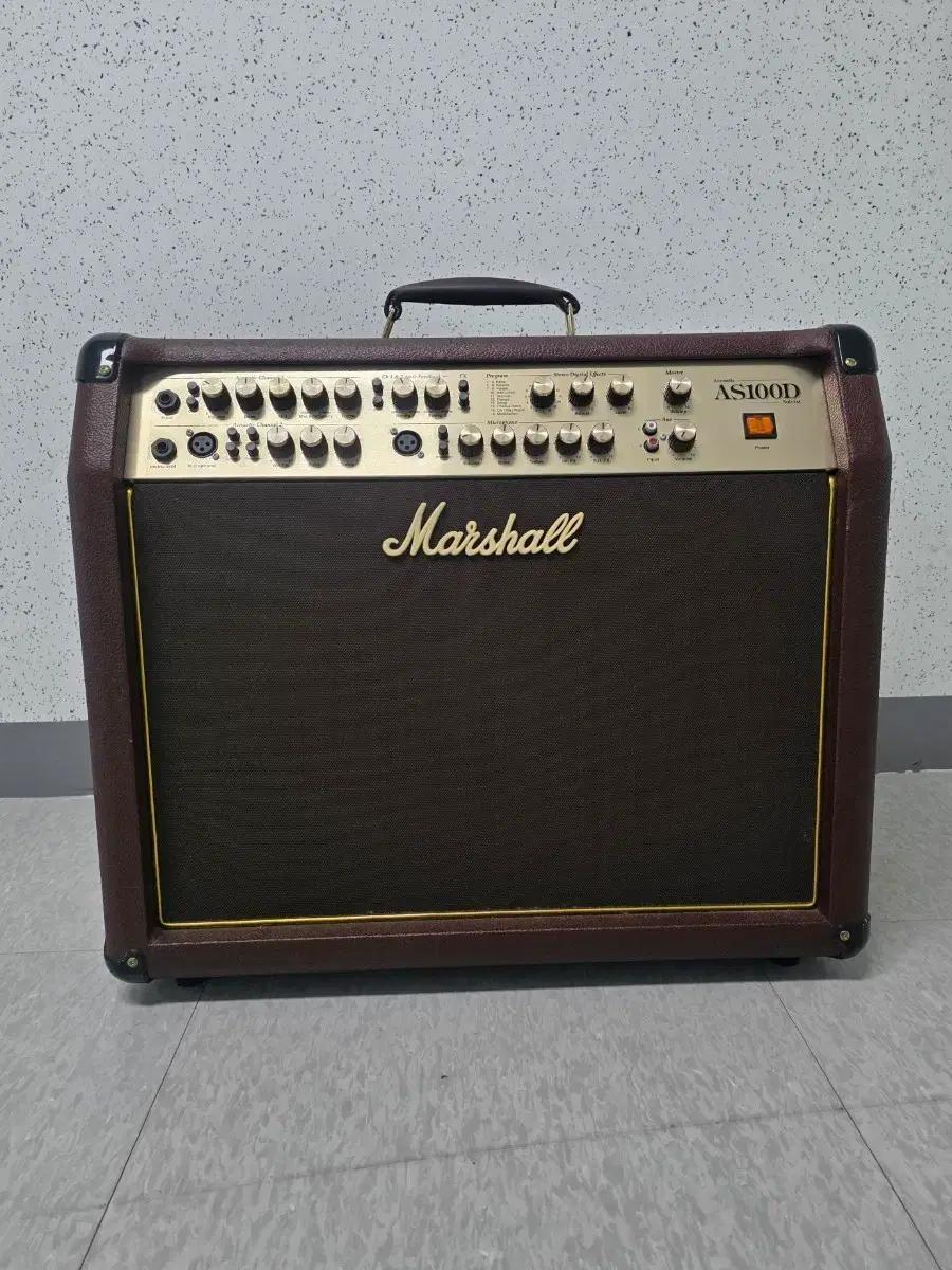 마샬 Marshall 100W AS100D 어쿠스틱앰프 + 풋스위치 풀박