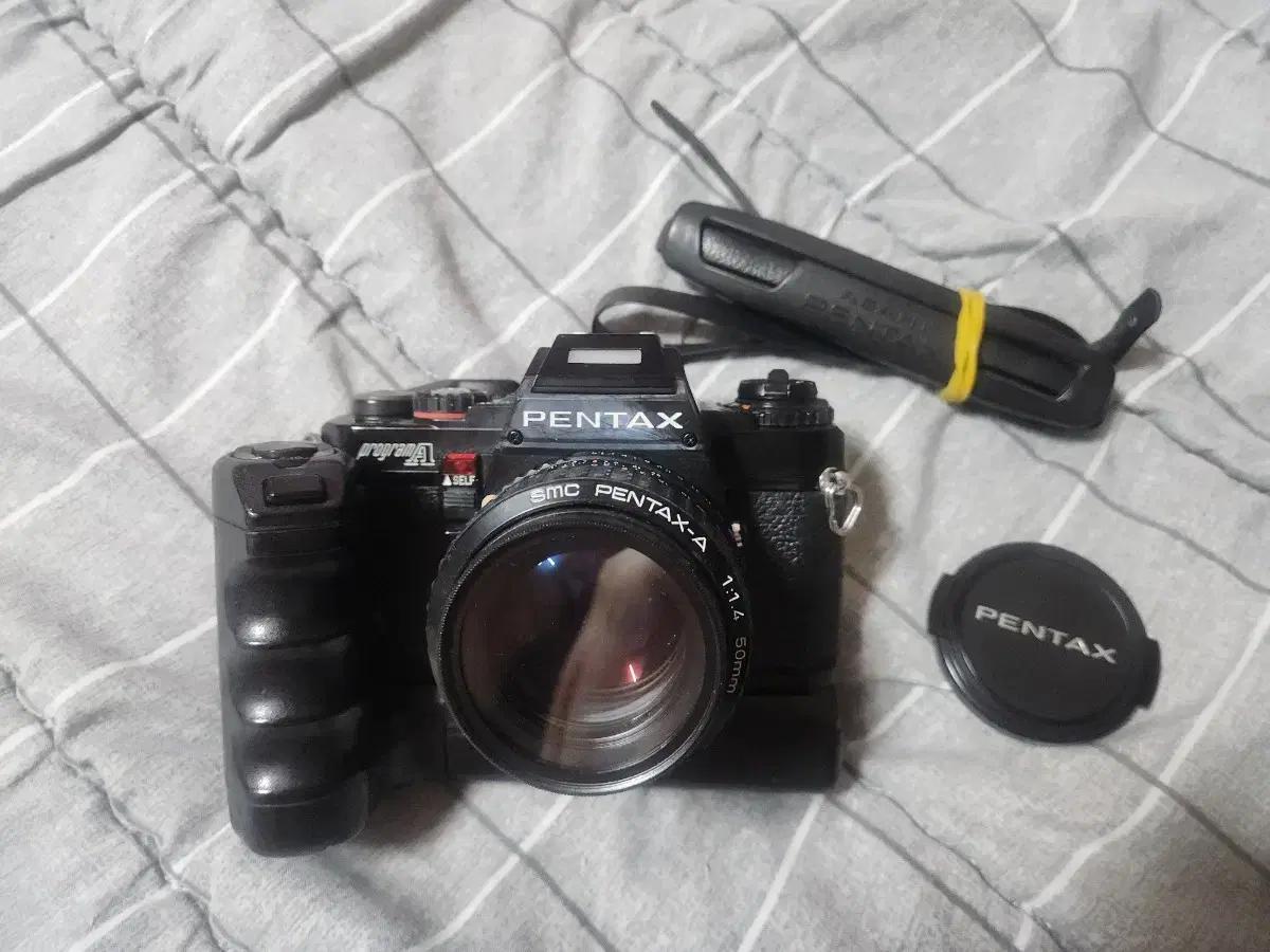 펜탁스 프로그램A 바디및 50mm f1.4렌즈 + 모터드라이버 셋트 입니