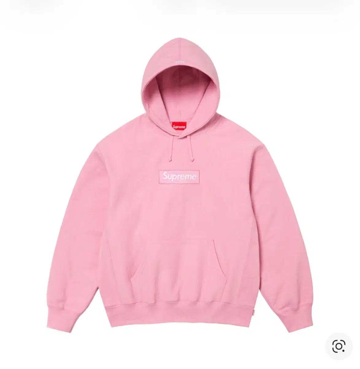 M 24FW 슈프림 박스 로고 후드 핑크