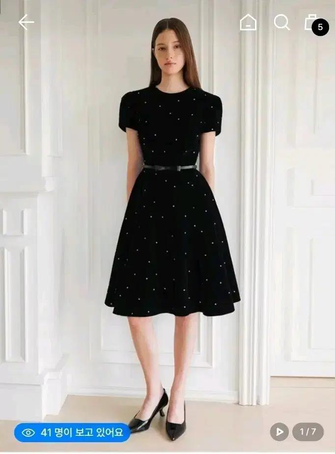 BAU SELINA Ribbon detail velvet dress