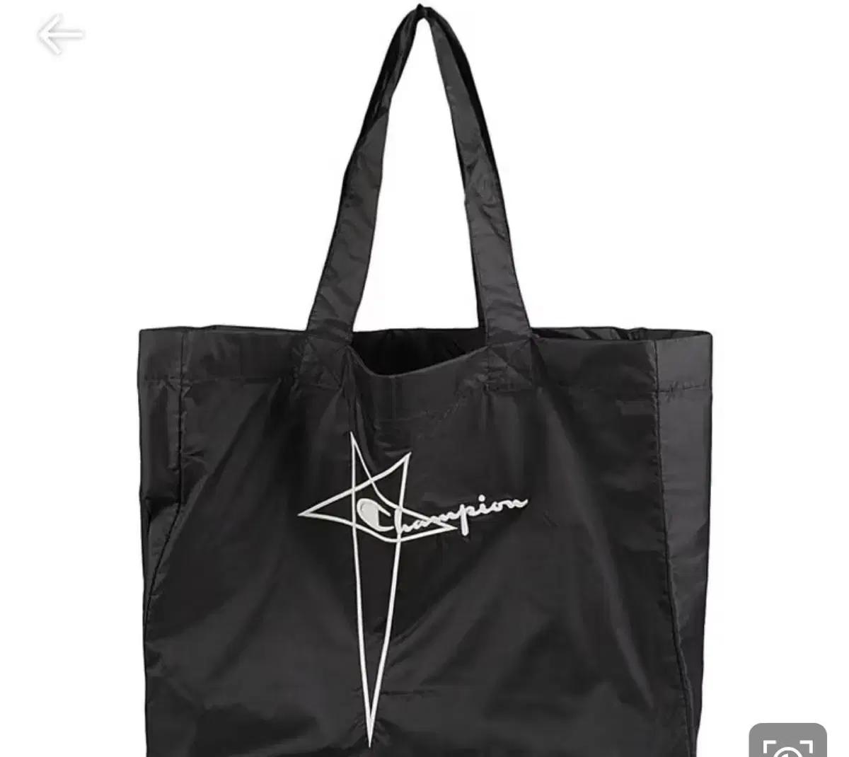 릭오웬스 x 챔피온 블랙 로고 토트백 새상품