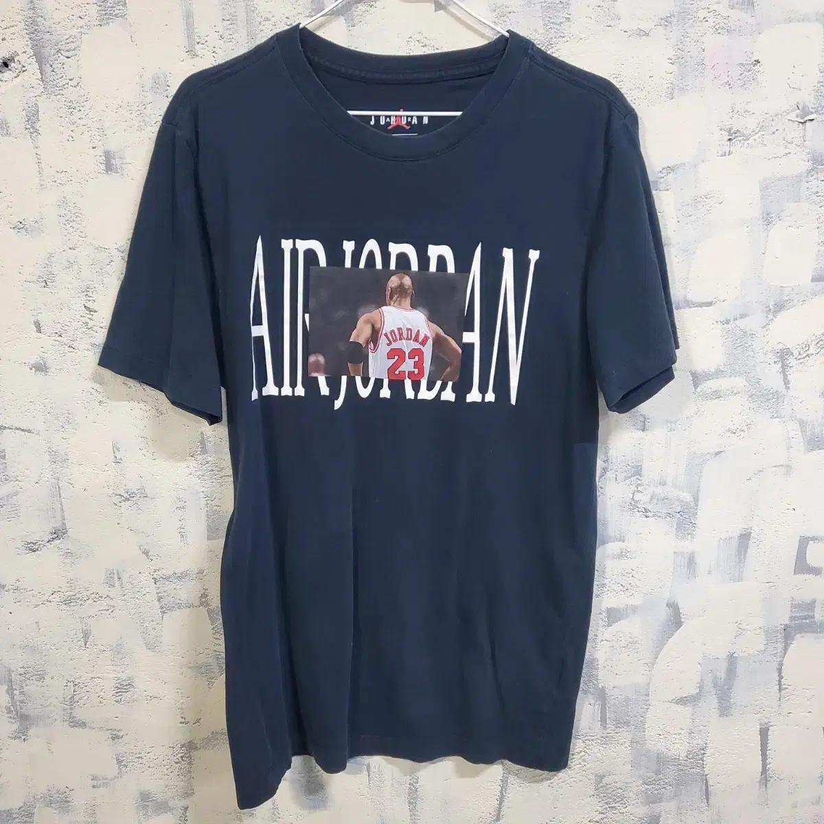 조던 AIR JORDAN 검정 반팔 티셔츠 S