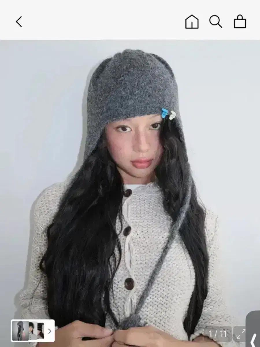 페넥 EAR FLAP HAT - CHARCOAL