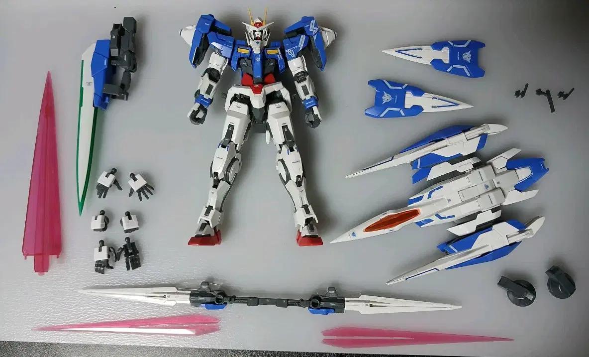RG 더블오라이저 가조립, 건식 데칼 완료(건담,프라모델,반다이)