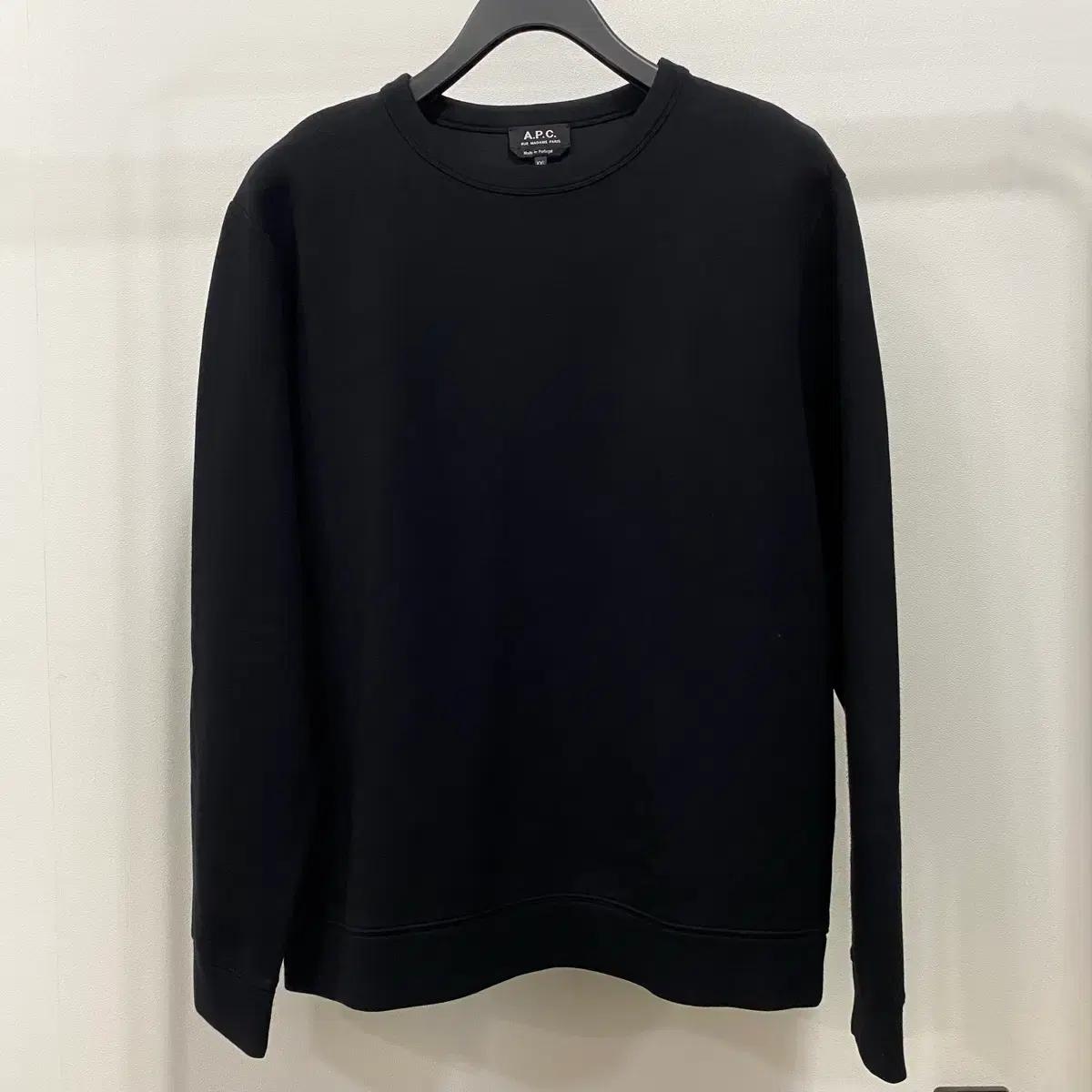 <2XL> APC 아페쎄 네오프렌 맨투맨 블랙
