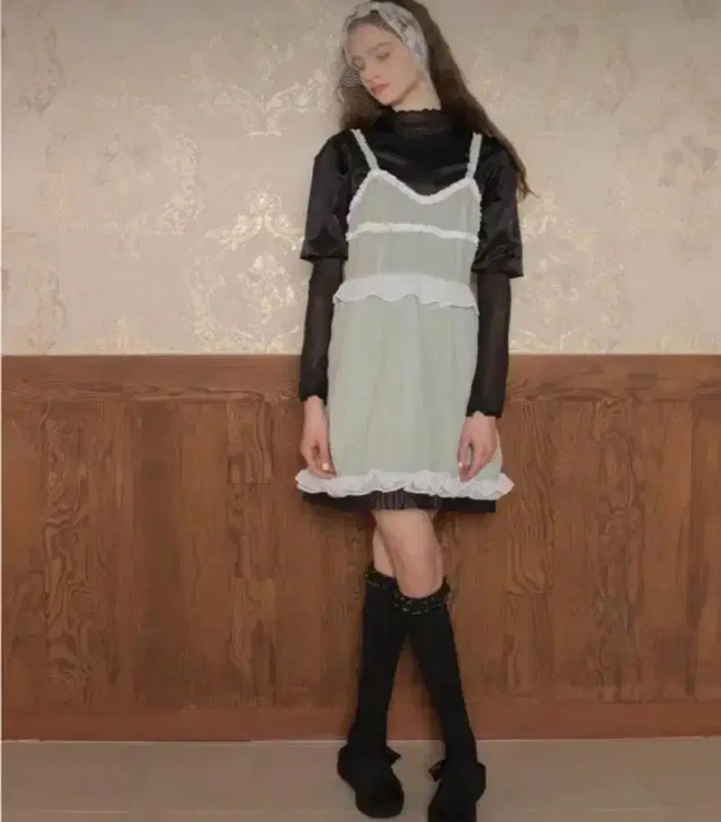 시눈 민트 프릴 원피스